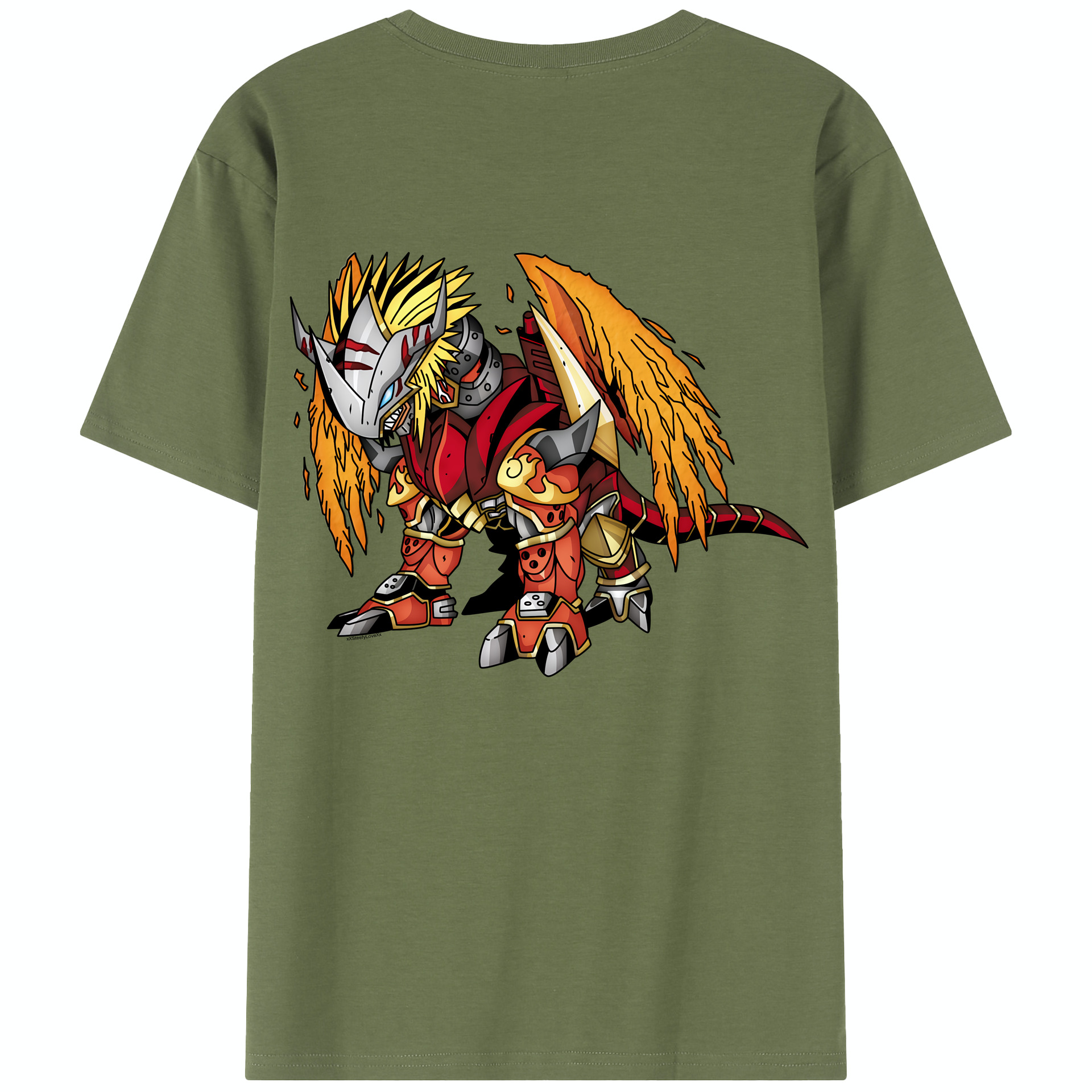 （画像用） Digimon デジタルモンスター/デジモン 綿100％半袖Tシャツ（背面プリント）